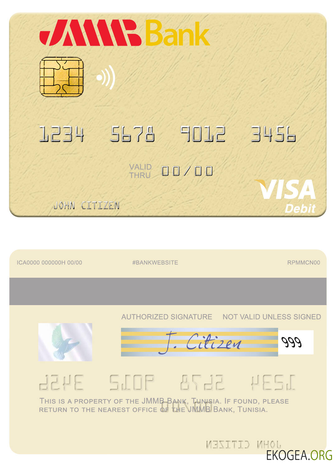 Carte de débit visa Tunisie JMMB Bank